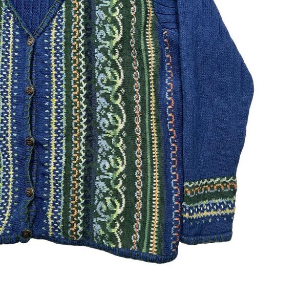 Jantzen Sweater Women's Size Vintage XL Blue Button Front Cardigan Sweater - Picture 5 of 11